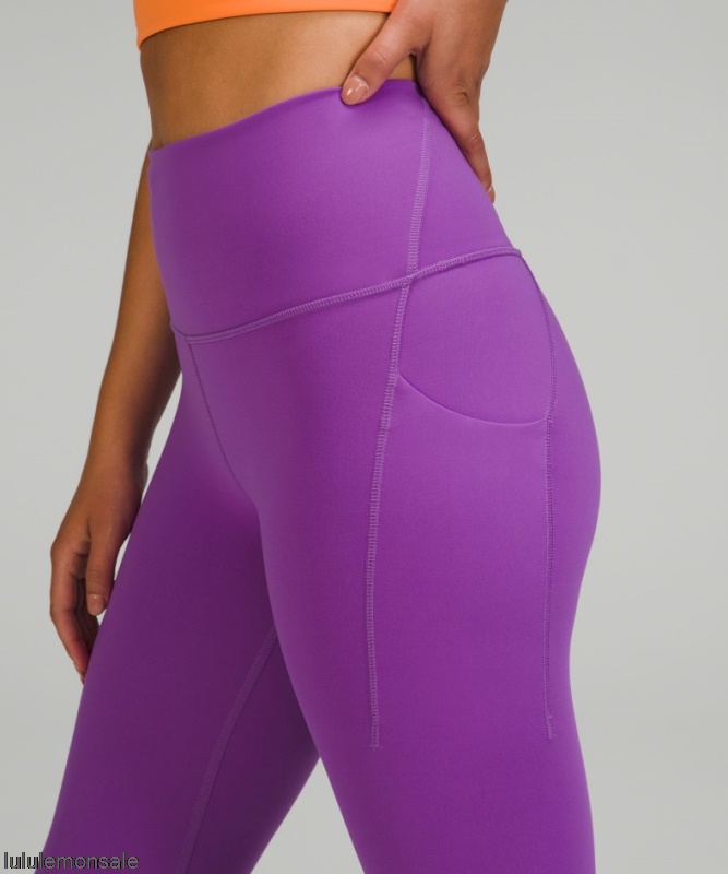 Lululemon Damen DELULU058 | Lululemon Deutschland Moonlit Magenta Wunder Train Hohe Strumpfhose Mit Taschen 25